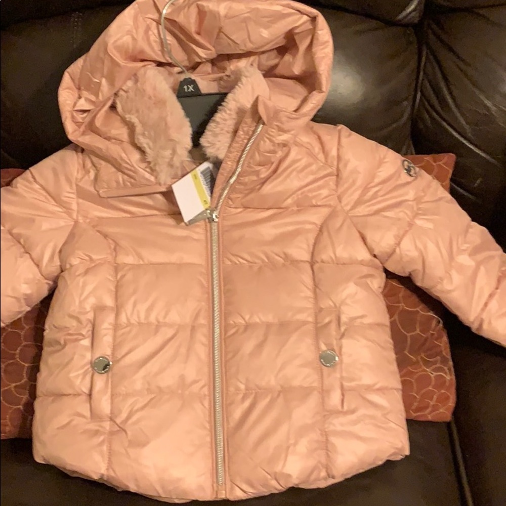 Blush Michael Kors girls Coat size 4T